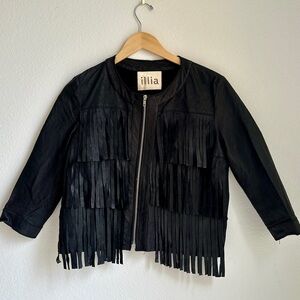 Vintage 90’s Fringe Leather Jacket SZ S / Vintage Leather Facket, Fringe Jacket